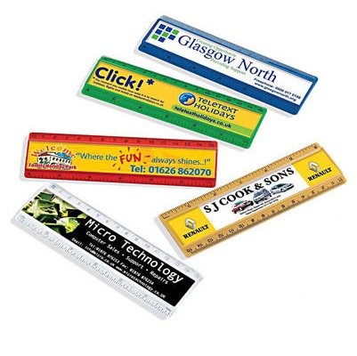 Linijka akrylowa 15 cm, 31 kolorów, wkładka z nadrukiem, pole nadruku 155 x 29 mm, cena dla 100 szt.