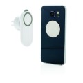 Samochodowy uchwyt na telefon - narzędzie bezpieczeństwa, ABS, metal, 84 x 37 x 49 mm, uchwyt magnetyczny, młotek do szyb, nóż do pasów 
