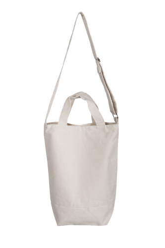 Torba z podwójnym uchwytem, bawełna, 36 x 40 x 14 cm, uchwyty 30 x 3,5 i regulowany 120 x 3,5 cm, cena na zapytanie