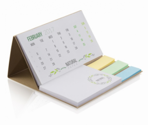 Kalendarz biurkowy z karteczkami eko