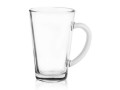 Kubek szklany, 300 ml, różne kolory ucha
