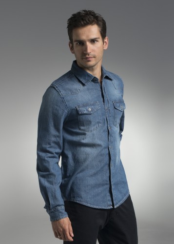 Koszula męska jeans, bawełna czesana 210g
