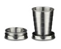 Składany kieliszek do smyczy, metal, 65 ml, złożony śr. 50 x 20 mm