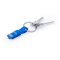 Brelok - kabel do ładowania, ABS, PVC, końcówka 2 w 1 oraz USB
