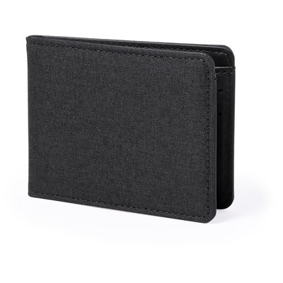 Portfel  z ochroną RFID, poliester, 6 przegródek, 110 x 86 x 13 mm
