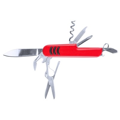 Scyzoryk, stal nierdzewna, 73 x 21 x 13 mm, 9 funkcji
