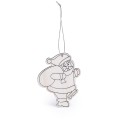 Zawieszki świąteczne do kolorowania, 3 szt., drewno, 72 x 92 x 1,6 mm, 3 flamastry
