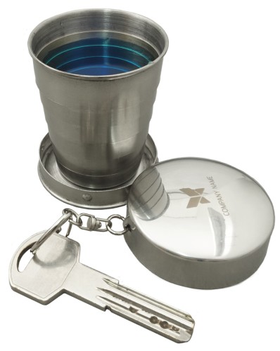 brelok - kieliszek, stal nierdzewna, 30 ml, 5 x 1,5 cm, pudełko upominkowe