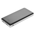 Powerbank 12000 mAh, tworzywo/metal, 150 x 75 x 15 mm, lamka, 4 diody, kabel micro USB, wyjście 5V/1A. 5V/2A, wejście 5V/1A
