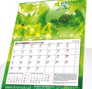 Kalendarz jednodzielny główka wypukła