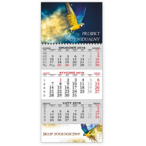 Kalendarz reklamowy jednodzielny duży ze stopką