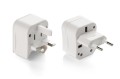 Adapter podróżny, 62 x 61 x 47 mm, standardy europejski, amerykański, brytyjski i australijski