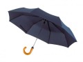 Parasol składany, metal, włókno szklane, automat, poliester pongee, śr. 101 cm, drewniany uchwyt
