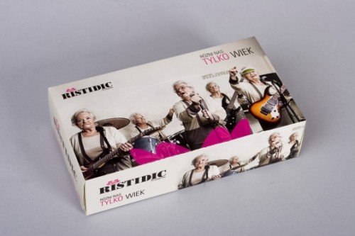 Chusteczki reklamowe w pudełku, prostopadłościan 210 x 116 x 54 mm, 100 chusteczek 2-warstwowych, cena dla 1000 pudełek, dowolny nadruk na pudełku
