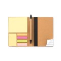 Notes z wyposażeniem-eko, z recyklingu, 101 x 12 x 142 mm, notes 70 stron w linie, papierowy długopis
