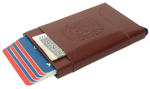 etui - skóra - karta kredytowa - ochrona - nadruk - gadżet - reklama - tłoczenie