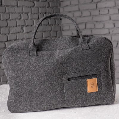 Torba z filcu z recyklingu PET, szyta na zam., cena dla min. 50 szt., 34 x 27 x 9 cm, dostępne wersje wieksze
