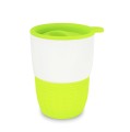 Kubek ceramiczny z uchwytem i pokrywką, porcelana New Bone China, silikon, 300 ml, 85/55 x 115 mm, cena na zapytanie
