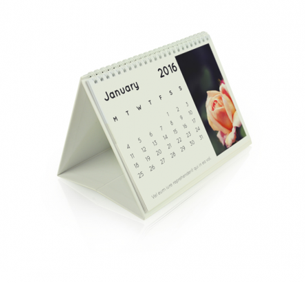 Kalendarz piramidka, kaszerowany, 135 x 215 mm, kalendarium 12 kart, dowolny nadruk, cena na zapytanie