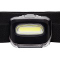 Latarka czołowa, 100 lumenów, dioda COB 3W, 3 bateria AAA, 58 x 42 x 37 mm, możliwość nachylenia 18 - 20 stopni