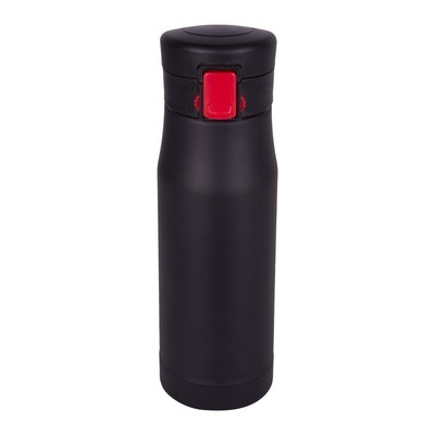 Kubek izotermiczny, 550 ml, śr. 76 x 248 mm, stal nierdzewna, próżnia między ściankami, szczelny, obsługa jedną ręką
