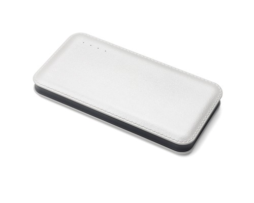 Powerbank 12000 mAh, 141 x 75 x 16 mm, wejście USB, wyjście micro USb i Iphone, obudowa PU