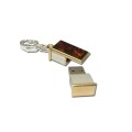 Pendrive biżuteryjny, 66 x 17 x 11 mm, metal pokryty srebrem i złotem, bursztyn, cena dl 8GB
