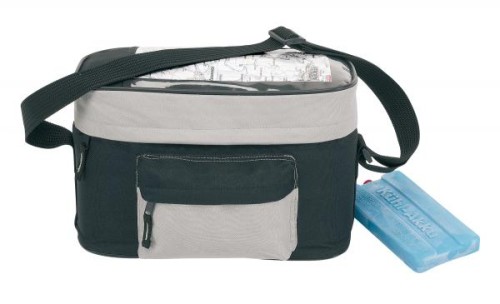Torba izotermiczna na rower, poliester 600D, 30 x 15 x 18 cm, kieszeń na mapę, pokrowiec przeciwdeszczowy
