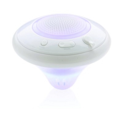 Głośnik bluetooth pływający, ABS, śr. 140 x 100 mm, 3W, zmieniające kolor światło LED
