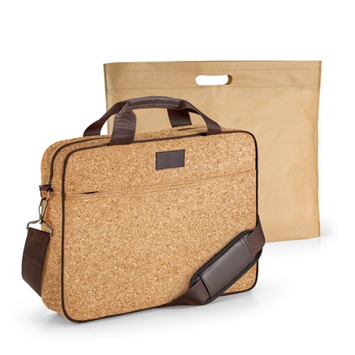 Teczka korkowa, przegroda na laptop 15,6", 410 x 310 x 75 mm, etui z wigofilu
