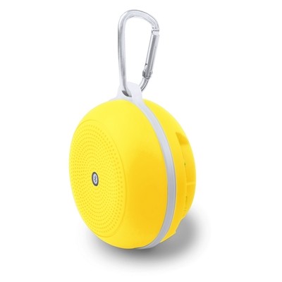 Głośnik bluetooth, ABS, śr. 81 x 46 mm, radio, odbieranie połączeń, czytnik kart micro USB, kabel audio 3,5 mm z końcówkami USB i mini USB, zasięg do 10 m
