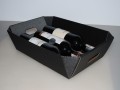 Taca do prezentów  Pr01, cena na zapytanie, mikrofala 4-warstwowa, beżowa i kolorowa, tektura falista, 330 x 205 x 115 mm, różne wzory, opcja flock.

