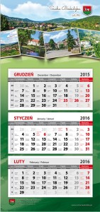 Kalendarz reklamowy trójdzielny z główką wypukłą MAX