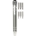 Multinarzędzie z lampką, aluminium, stal, ABS, śr. 15 x 129 mm, 6 końcówek
