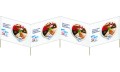 Parawan plażowy sublimacyjny, poliester 150g, wymiar brytu ok. 70 x 100 cm, dowolny nadruk, kije 19 - 22 mm, torba poliestrowa z możliwym własnym nadrukiem, w standardzie 3, 4, 5 brytów (można więcej), cena na zapytanie
