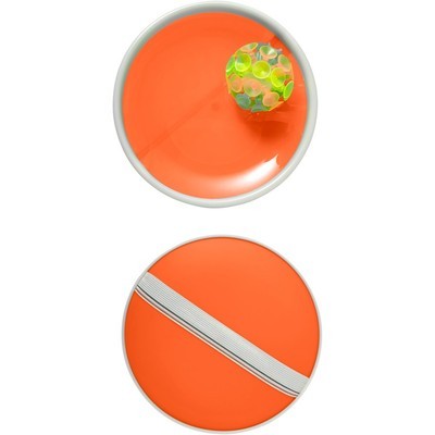 Gra plażowa, PP, PVC, 2 paletki, piłka z przyssawkami, śr. 18 x 1 cm
