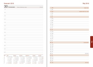 Kalendarz nauczyciela B6 dzienny, introligatorski