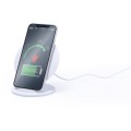 Indukcyjna ładowarka do telefonu, ABS, śr. 90 x 9 x 103 mm, działa z telefonami posiadającymi możliwość ładowania indukcyjnego
