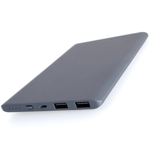 Powerbank, 10000 mAh, wyjście 5V, 1A, 5V, 2.1A, 155 x 106 x 9 mm