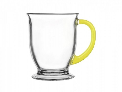 Kubek szklany, 400 ml, kolorowe uszy
