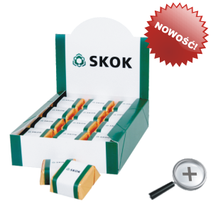 Displey 24 czekoladki, różne smaki, cena dla 10 szt., nadruk na czekoladkach 2 kolory, 138 x 108 x 33 mm, zdobienie pudełka na zapytanie
