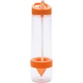 Butelka sportowa z wyciskarką, Tritan, PVC, 750 ml, śr. 78 x 250 mm, wyciskarka do cytrusów
