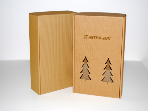 Pudełko na 2 butelki - typu skrzynka, mikrofala 4- warstwowa, 215 x 90 x 357 mm, opcja wkładki ze ścianka i mocowaniem na szyjki - 8,90 zł.
