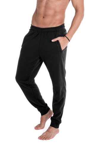 Spodnie sportowe męskie, poliester 270g, boczne kieszenie na zamek