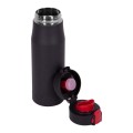 Kubek izotermiczny, 550 ml, śr. 76 x 248 mm, stal nierdzewna, próżnia między ściankami, szczelny, obsługa jedną ręką
