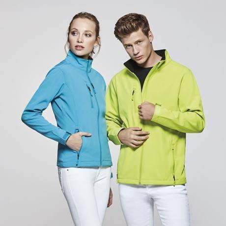 Softshell, na zewn. poliester 92%, elastan 8%, wewnątrz mikropolar 300g, też rozmiary dziecięce
