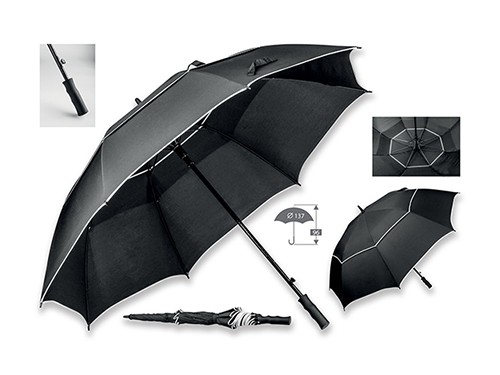 Parasol golf, śr. 137 x 96 cm, automat, system wentylacji
