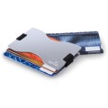Portfel  z ochroną RFID, aluminium, 89 x 58 x 7 mm
