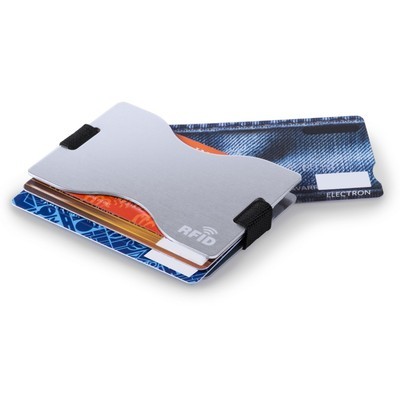Portfel  z ochroną RFID, aluminium, 89 x 58 x 7 mm

