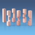 Łamigłówka węzeł, drewno, 100 x 20 x 20 mm, 6 elementów, jak zbudować figurę wg wzoru, cena dla 50 szt. Możliwość personalizacji

